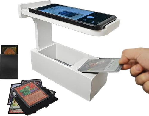 Wooden MTG Card Stand,Trading Card Scanner for ManaBox App fit More Phone Cameras, Quickly Scan and Price Check